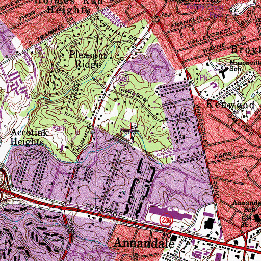 Topographic Map of Manassas Gap Park, VA