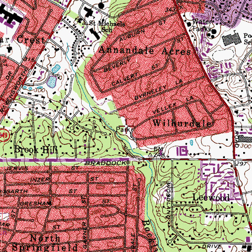 Topographic Map of Wilburdale Park, VA