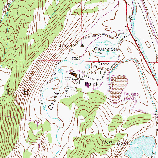 Topographic Map of Maloit Park, CO