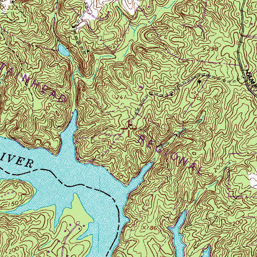 Topographic Map of Fountainhead Regional Park, VA