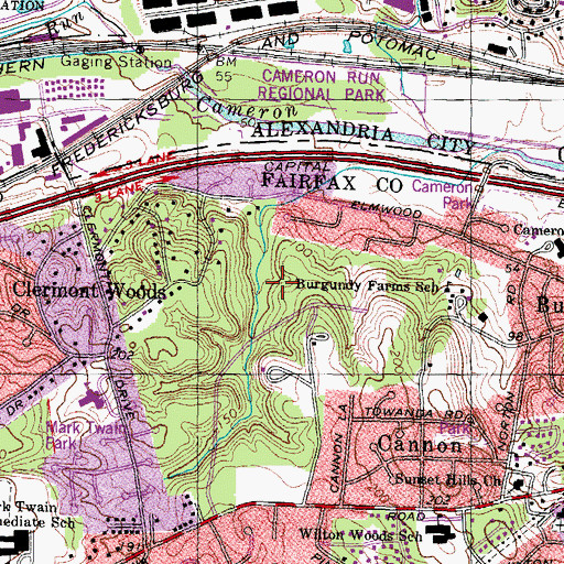 Topographic Map of Loftridge Park, VA