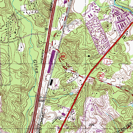 Topographic Map of Lorton Valley School (historical), VA