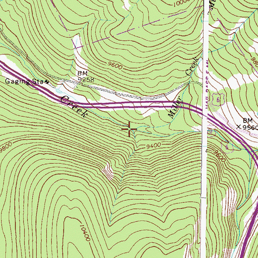 Topographic Map of Miller Creek, CO