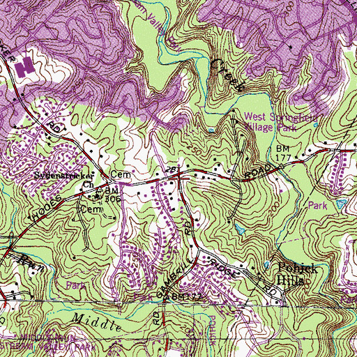 Topographic Map of Pohick School (historical), VA