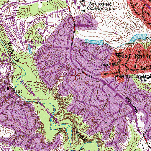 Topographic Map of Rolling Valley Elementary School, VA