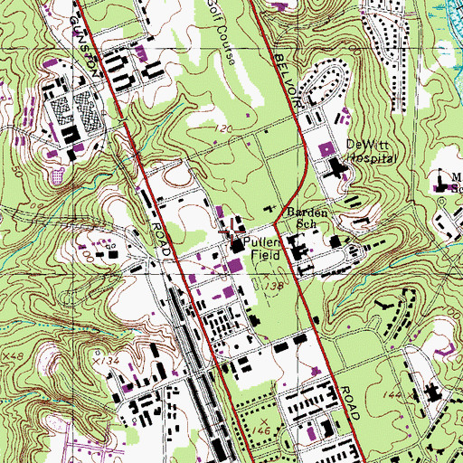 Topographic Map of Saint Martins Chapel, VA