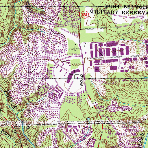 Topographic Map of Saratoga Shopping Center, VA
