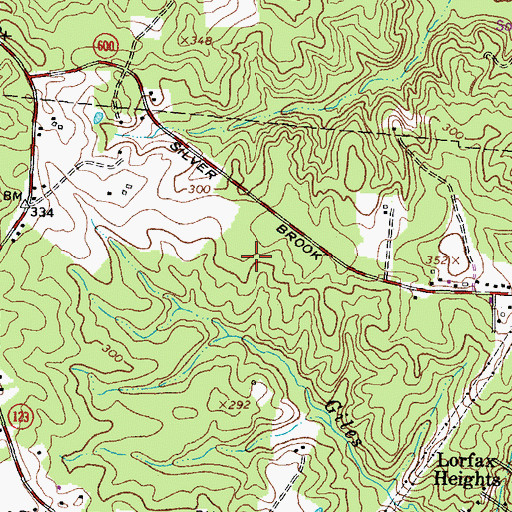 Topographic Map of Silverbrook Elementary School, VA
