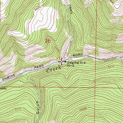 Topographic Map of Lime Creek, CO