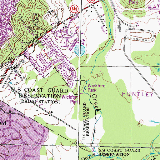 Topographic Map of Wickford Park, VA