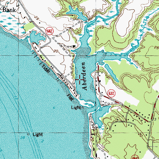 Topographic Map of Aberdeen Landing, VA