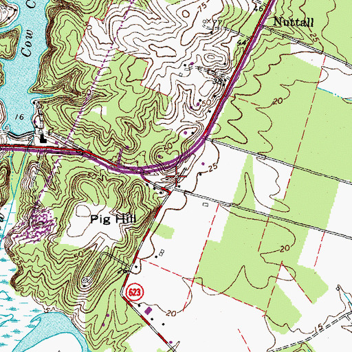 Topographic Map of Flatiron School (historical), VA