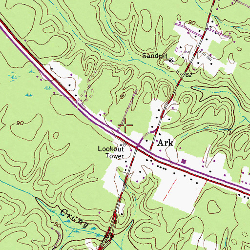 Topographic Map of Grace Bible Church, VA