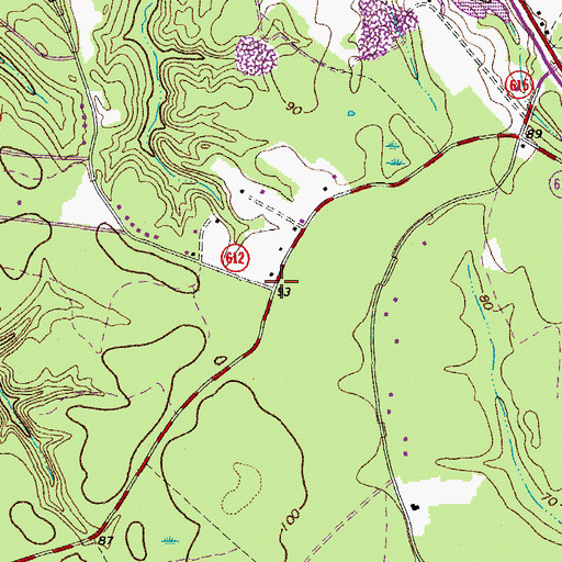 Topographic Map of Marlfield, VA