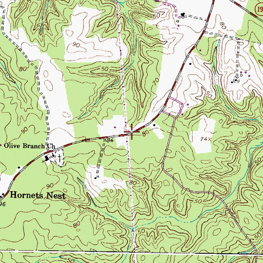 Topographic Map of New Upton, VA