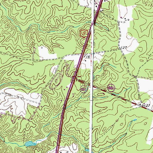 Topographic Map of Owl Trap, VA