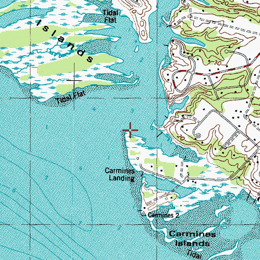 Topographic Map of Powhatan Point, VA
