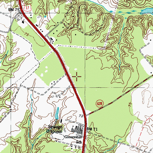 Topographic Map of Town and Country Shopping Center, VA