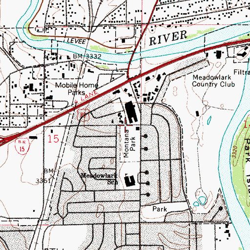 Topographic Map of Bethel Lutheran Church, MT