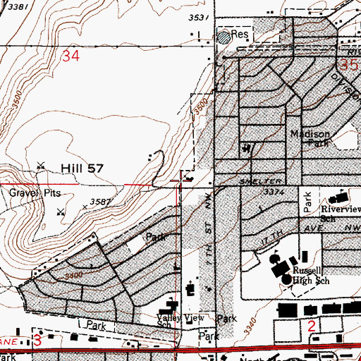 Topographic Map of Christs Church on the Hill, MT