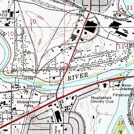 Topographic Map of Reorganized Church of Jesus Christ of Latter-Day Saints, MT