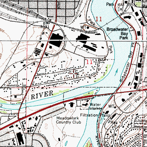 Topographic Map of Electric City Lighthouse Church, MT
