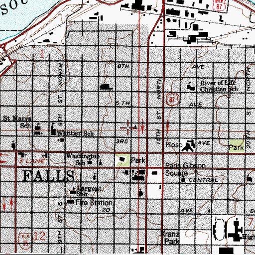 Topographic Map of Triumph Lutheran Brethren Church, MT