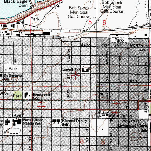 Topographic Map of Quakers Society of Friends, MT