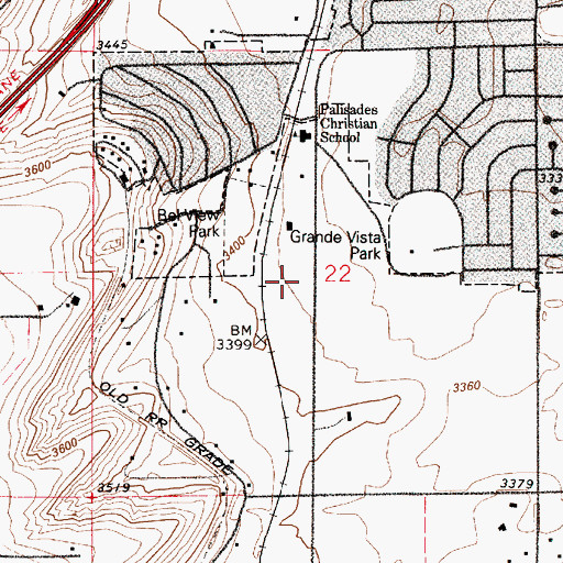 Topographic Map of Valley Community Bible Church, MT