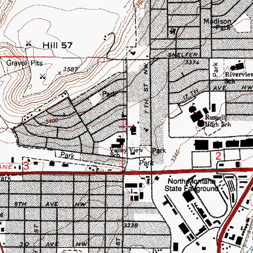 Topographic Map of The Church of Jesus Christ of Latter Day Saints, MT