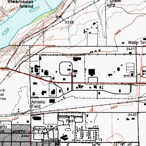 Topographic Map of Great Falls Christian Center, MT