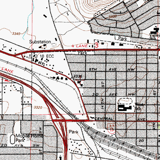 Topographic Map of Apostolic Truth Tabernacle, MT
