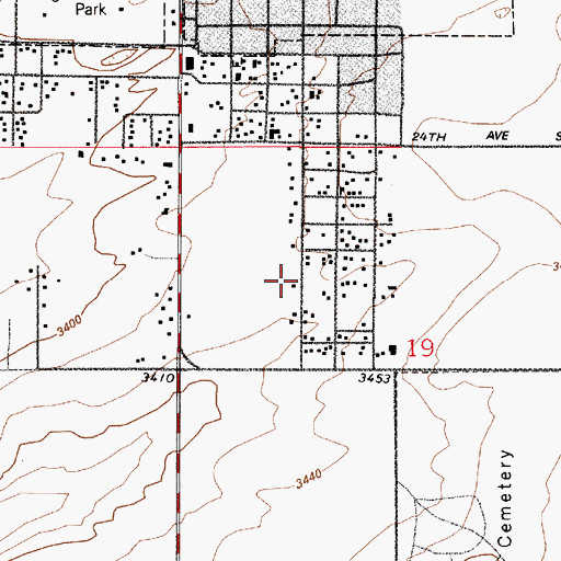 Topographic Map of Christs Church of Great Falls, MT