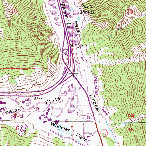 Topographic Map of Wheeler Junction, CO