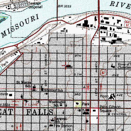 Topographic Map of Cambridge Court, MT