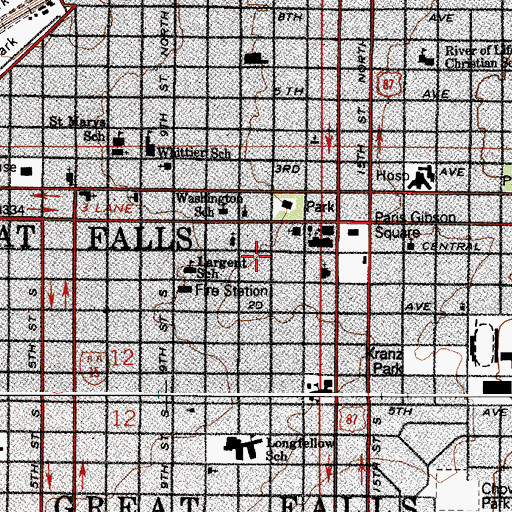Topographic Map of Family Practice Center, MT