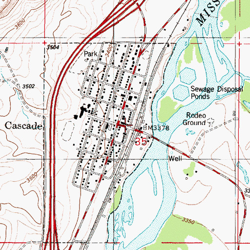 Topographic Map of Wedsworth Memorial Library, MT