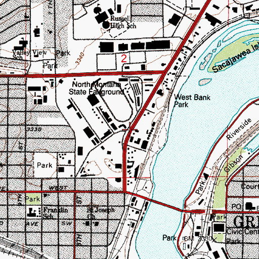 Topographic Map of Cowboy Museum, MT