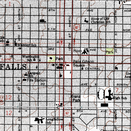 Topographic Map of Cascade County Historical Society Archives, MT