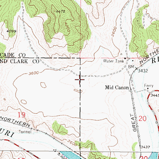 Topographic Map of Interchange 240, MT