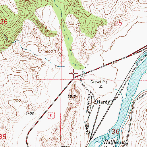 Topographic Map of Interchange 247, MT