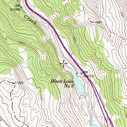 Topographic Map of Black Lakes Campground, CO