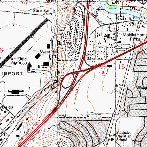 Topographic Map of Interchange 278, MT