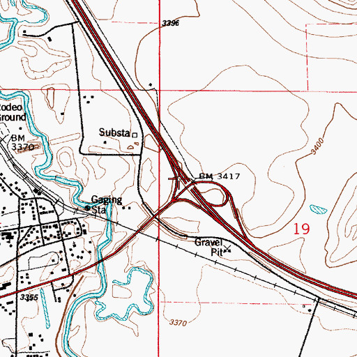 Topographic Map of Interchange 290, MT