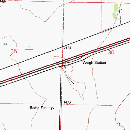 Topographic Map of Sun River Historical Marker (historical), MT