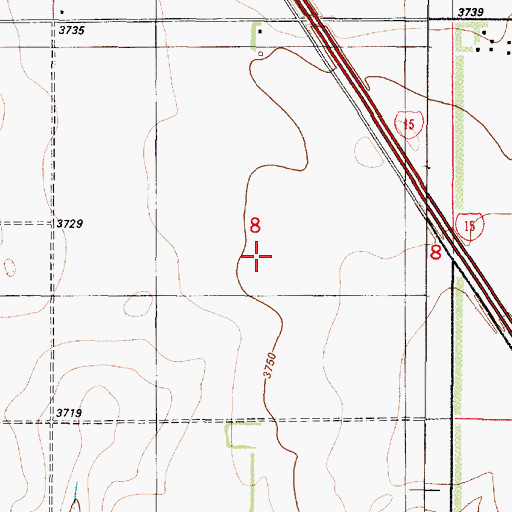 Topographic Map of Prairie Dell School (historical), MT