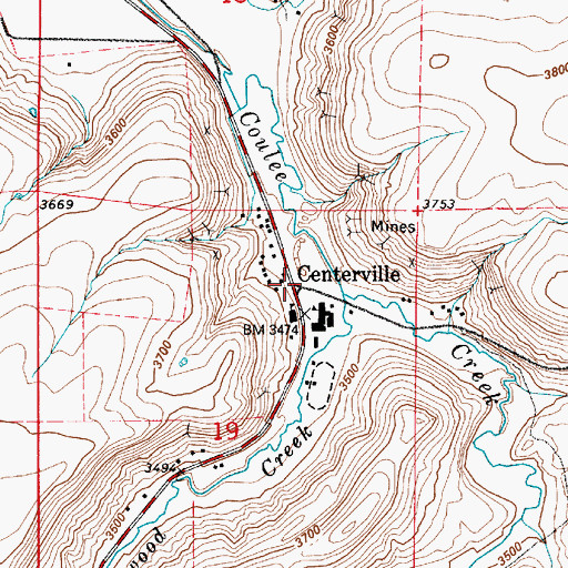 Topographic Map of Holy Trinity Catholic Church, MT