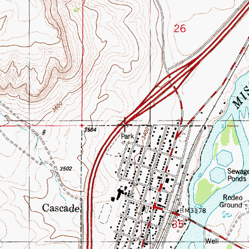 Topographic Map of The Church of Jesus Christ of Latter Day Saints, MT