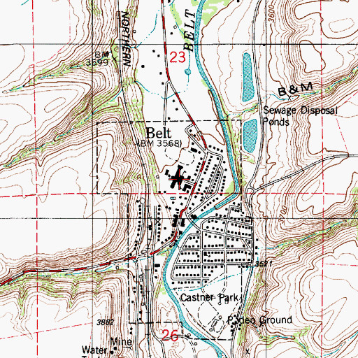 Topographic Map of Saint Lukes Episcopal Church (historical), MT