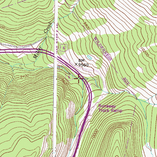 Topographic Map of Polk Creek, CO